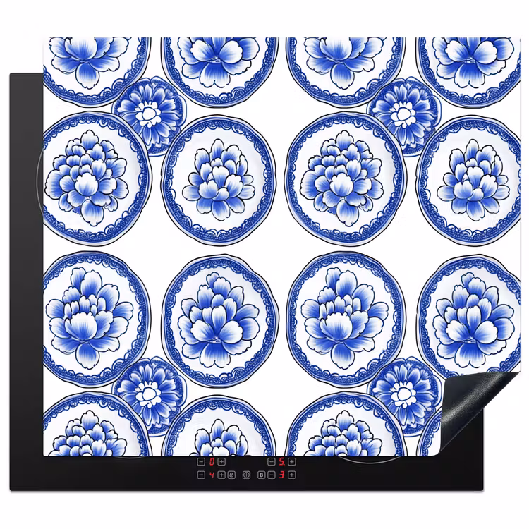 Protector de inducción - Círculos - Flores - Azul — 1
