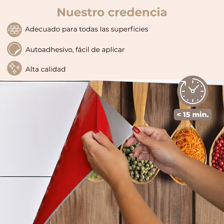 Salpicaderos de cocina - Cucharas - Hierbas - Madera — 4