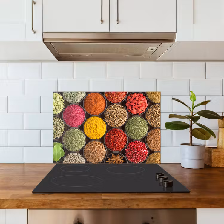 Salpicaderos de cocina - Hierbas - Cuencos - Colorido - Textura — 3
