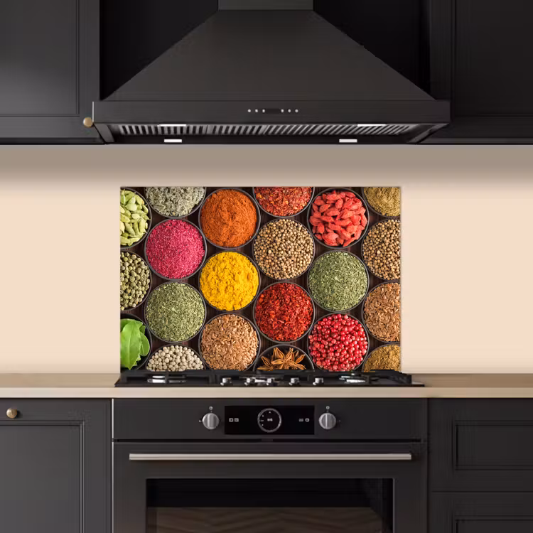 Salpicaderos de cocina - Hierbas - Cuencos - Colorido - Textura — 5