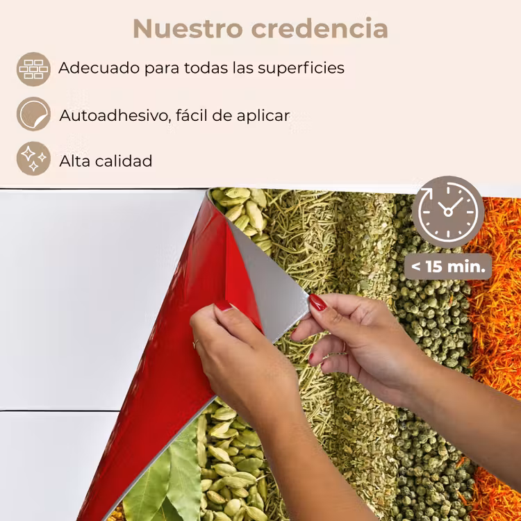 Salpicaderos de cocina - Hierbas - Especias - Colorido — 4