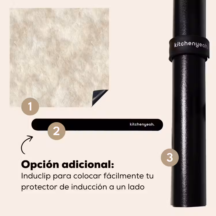 Protector de inducción - Beige - Estructura en relieve - Piedra natural — 8