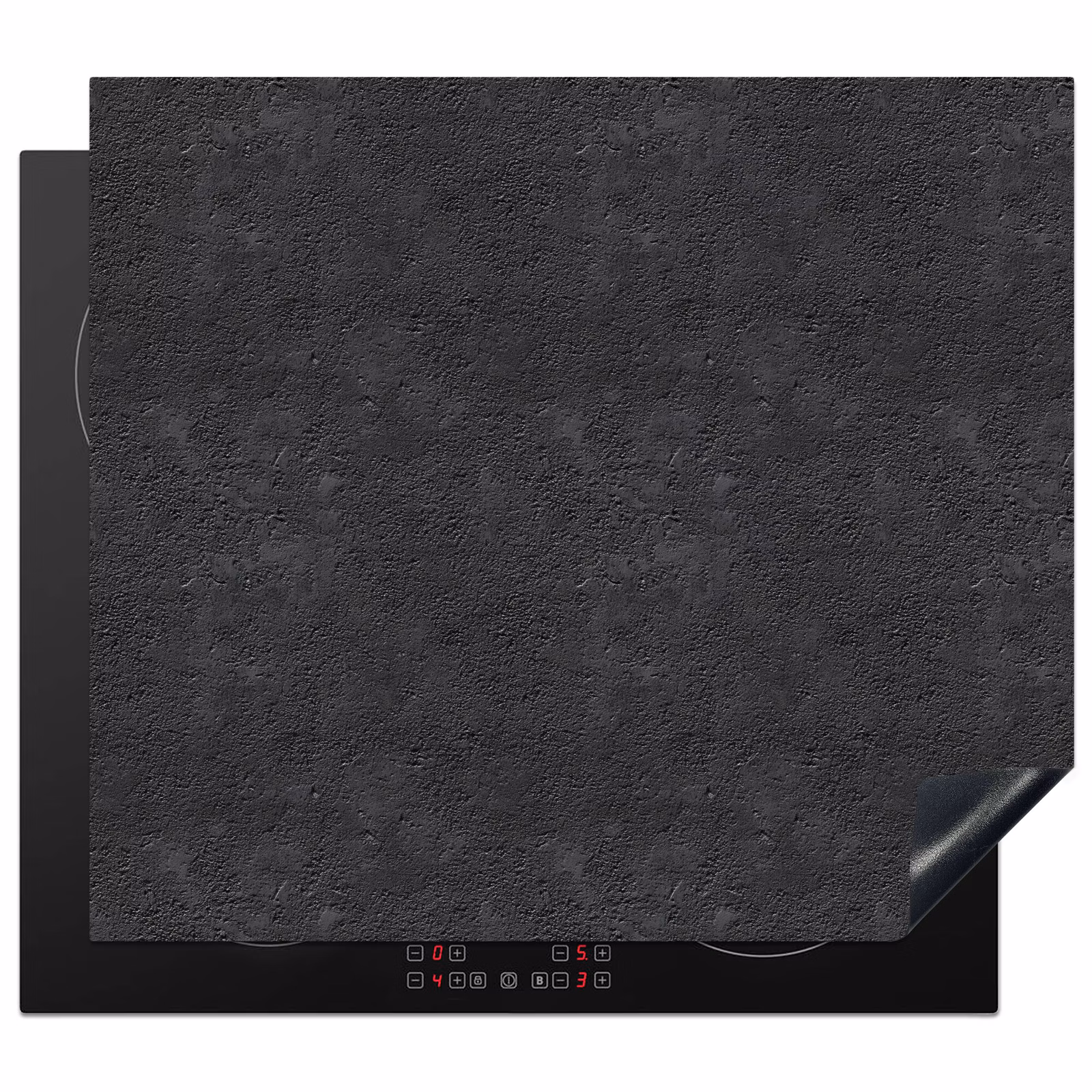 Protector de inducción - Gris oscuro - Textura asfáltica - Rugosa — 1