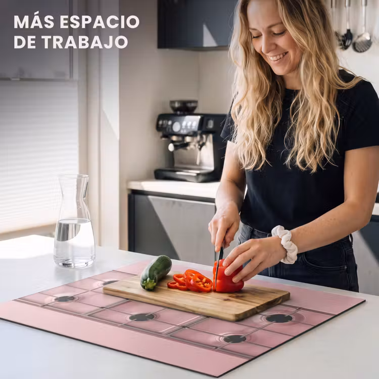 Protector de inducción - Cocina de gas - Moderna - Rosa — 5
