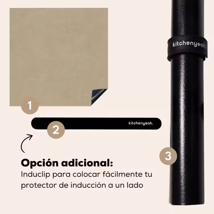 Protector de inducción - Color arena - Textura granulada - Hormigón — 8