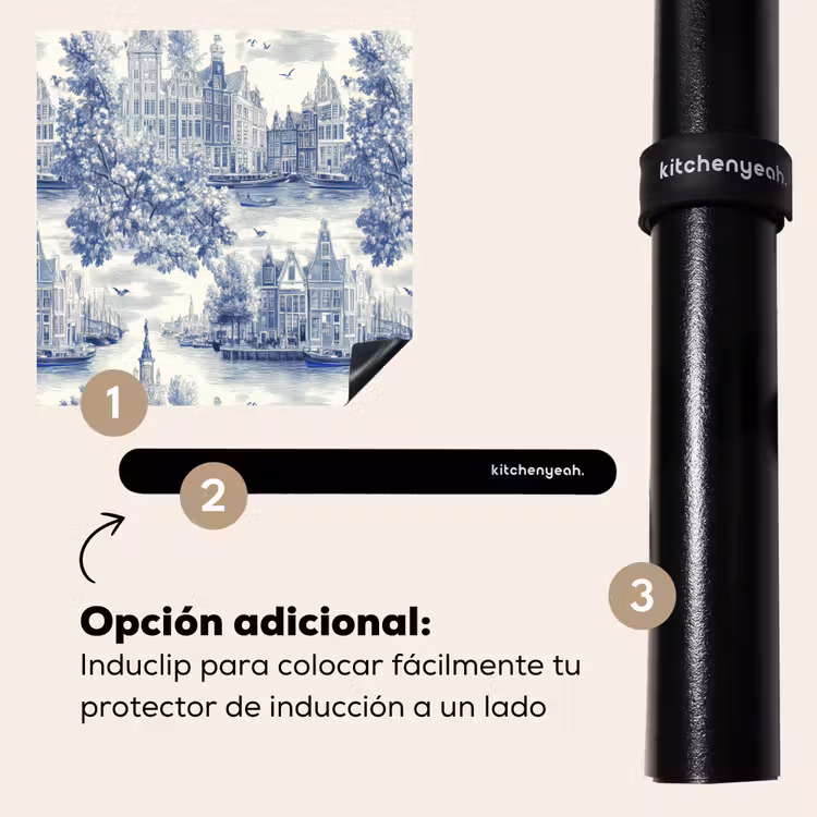 Protector de inducción - Casas - Árboles - Agua - Pájaros - Azul — 8