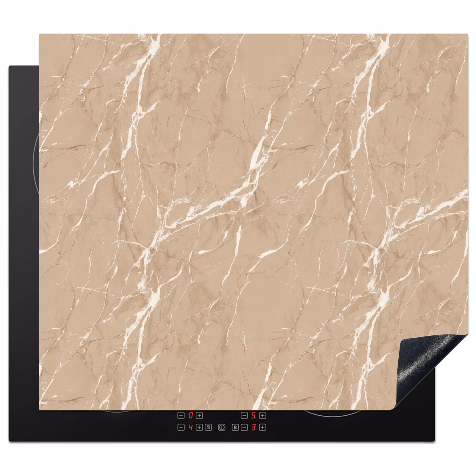 Protector de inducción - Beige - Mármol - Orgánico - Blanco — 1