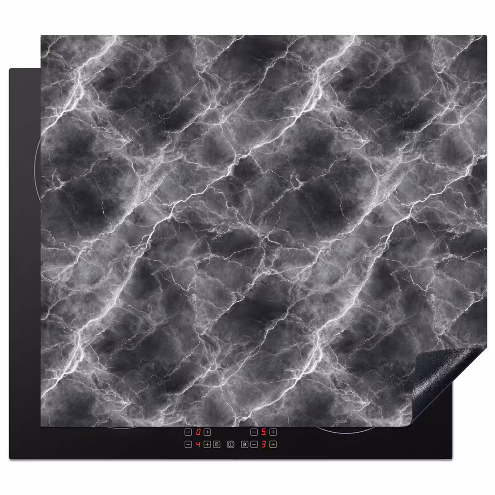 Protector de inducción - Gris oscuro - Rayo - Mármol — 1