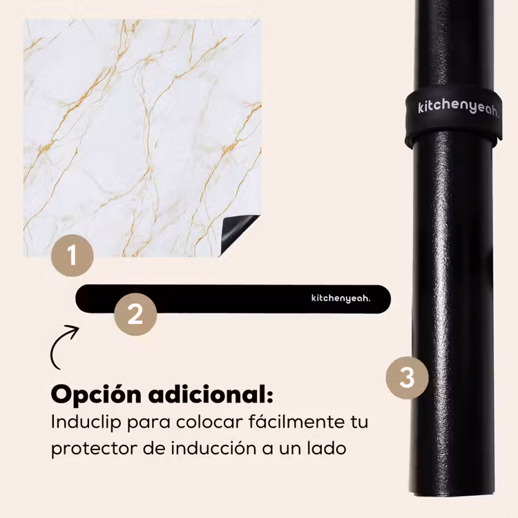 Protector de inducción - Blanco - Mármol - Oro - Lujo — 8