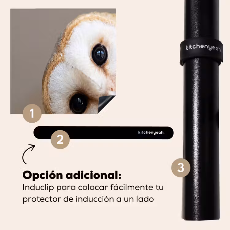 Protector de inducción - Búho - Marrón - Blanco — 8