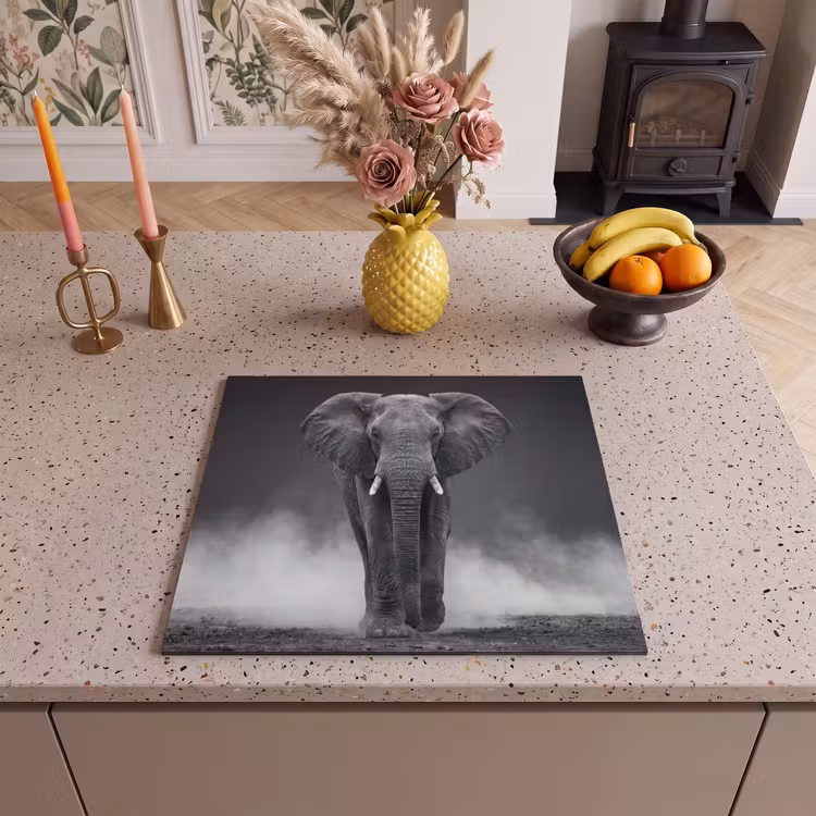 Protector de inducción - Elefante - Negro - Blanco - Humo — 3