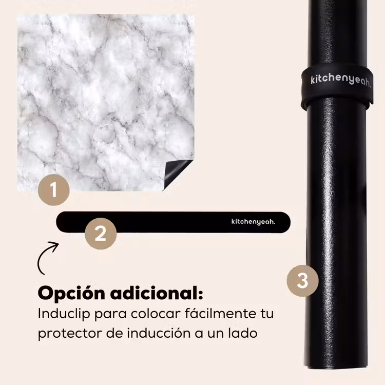 Protector de inducción - Gris - Mármol - Clásico - Vetas — 8