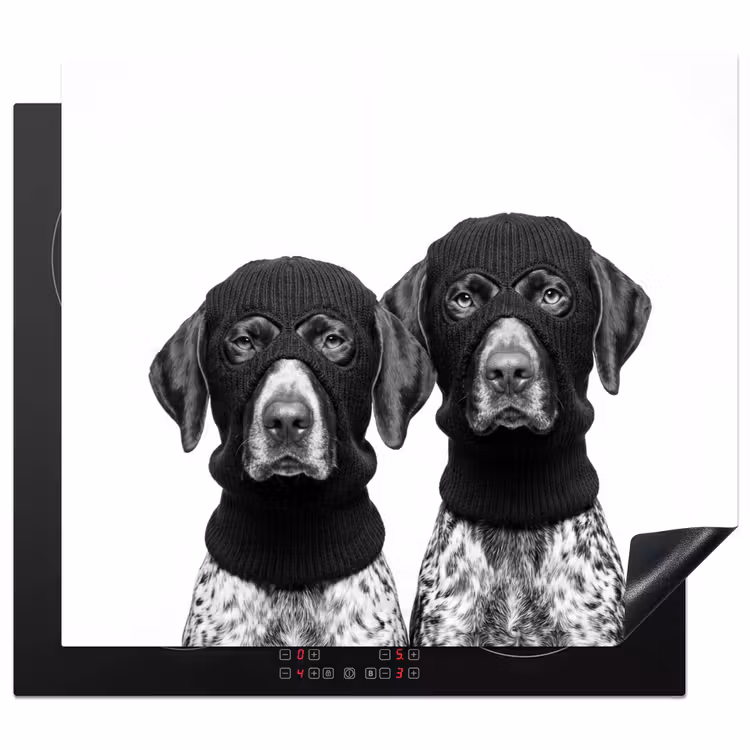 Protector de inducción - Perros - pasamontañas - Negro - blanco — 1