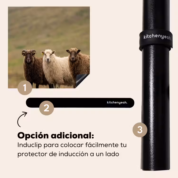 Protector de inducción - Oveja - Marrón - Blanco - Camino de grava — 8