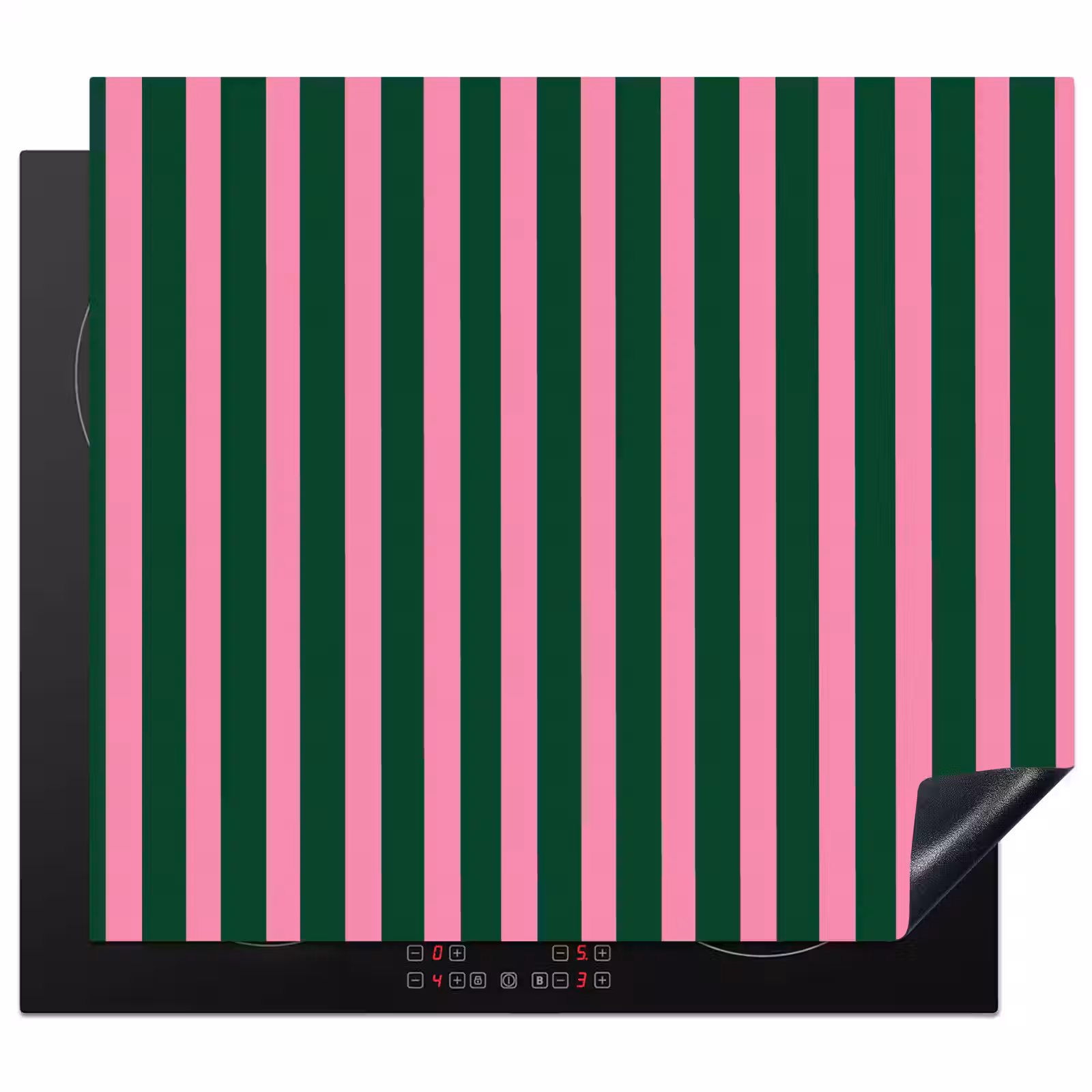 Protector de inducción - Rayas verticales - Verde - Rosa — 1