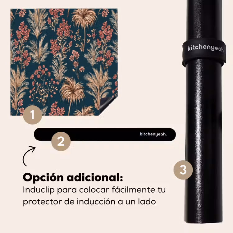 Protector de inducción - Botánico - Patrón - Azul — 8