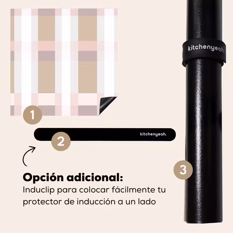 Protector de inducción - Diseño a cuadros - Tonos tierra - Minimalista — 8