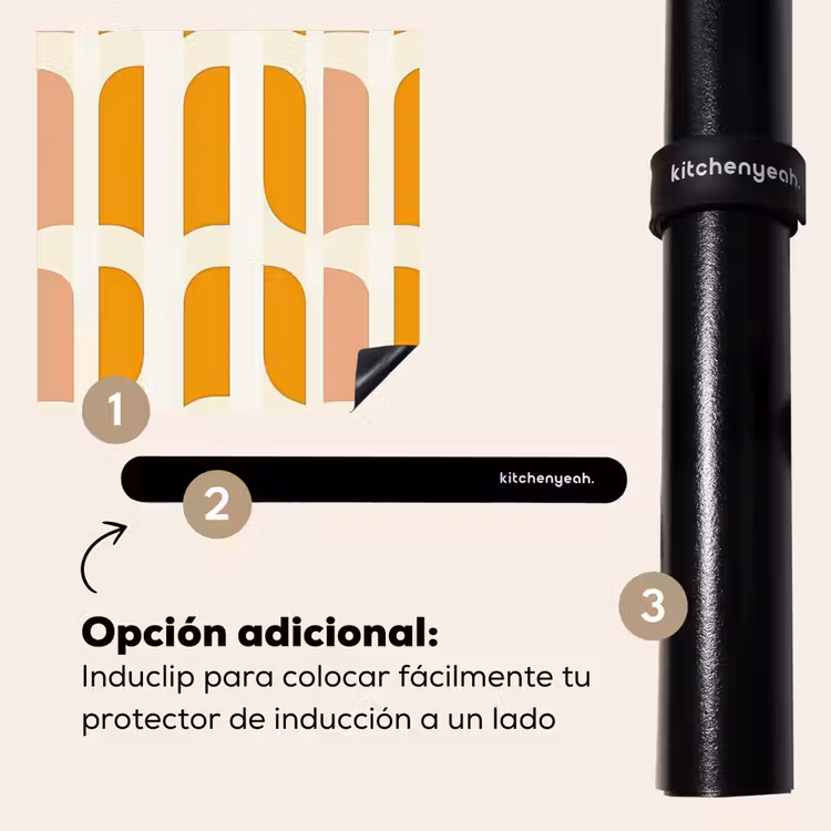 Protector de inducción - Geométrico - Patrón - Amarillo - Rosa — 8