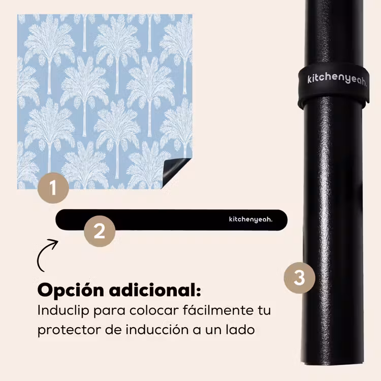 Protector de inducción - Palmera - Moderno - Azul — 8