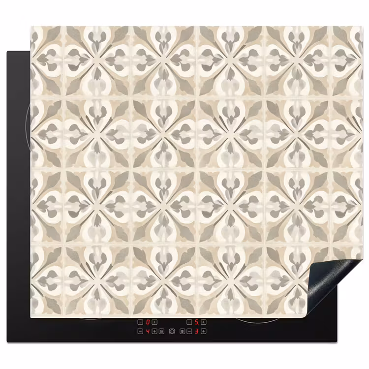 Protector de inducción - Azulejos - Motivo - Beige — 1
