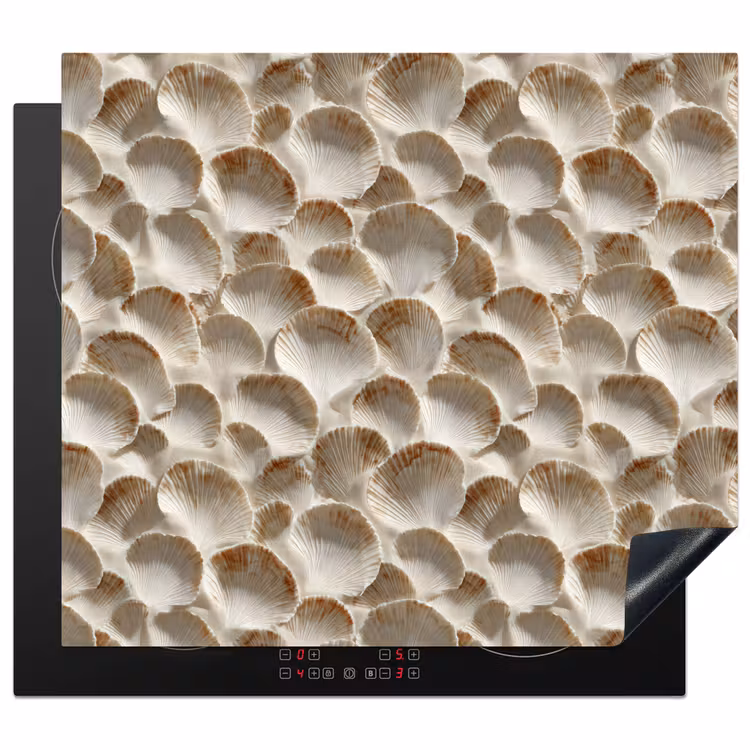 Protector de inducción - Conchas - Forma de abanico - Blanco — 1