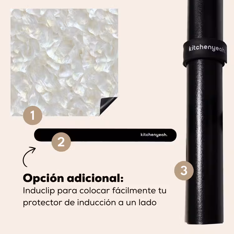 Protector de inducción - Perla brillo - Blanco - Concha — 8