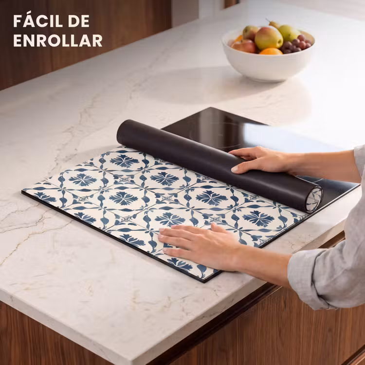 Protector de inducción - Gráfico - Azulejos - Azul — 7