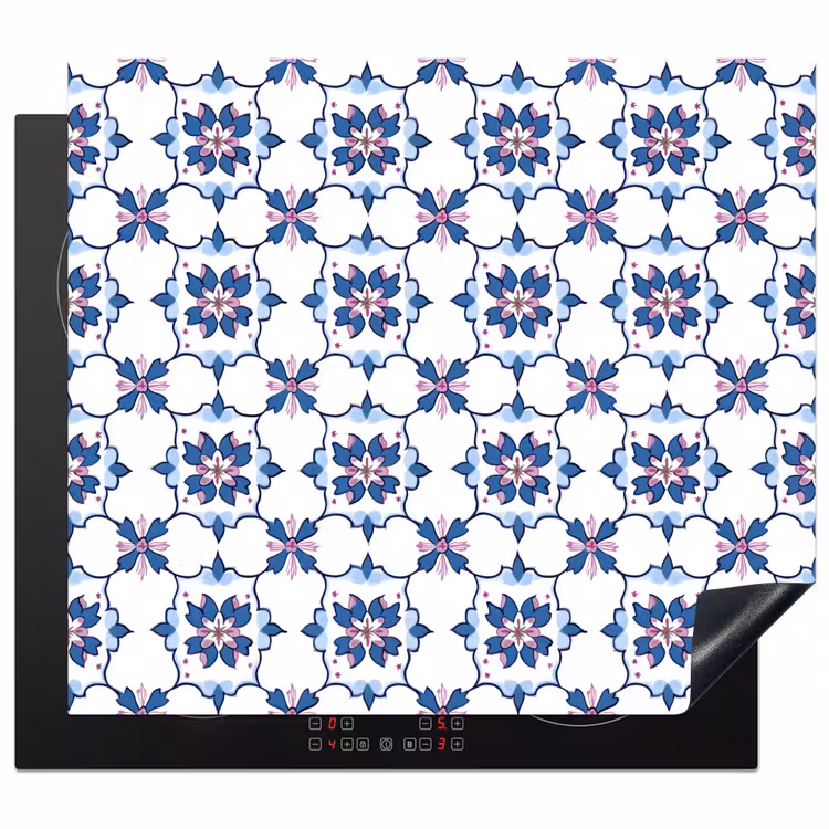Protector de inducción - Moderno - Estampado - Azul - Rosa — 1