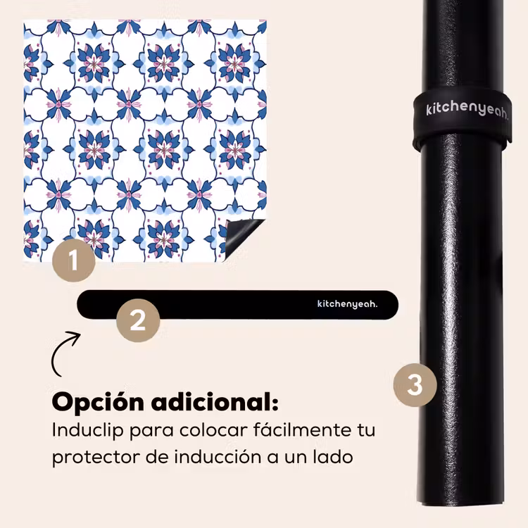 Protector de inducción - Moderno - Estampado - Azul - Rosa — 8