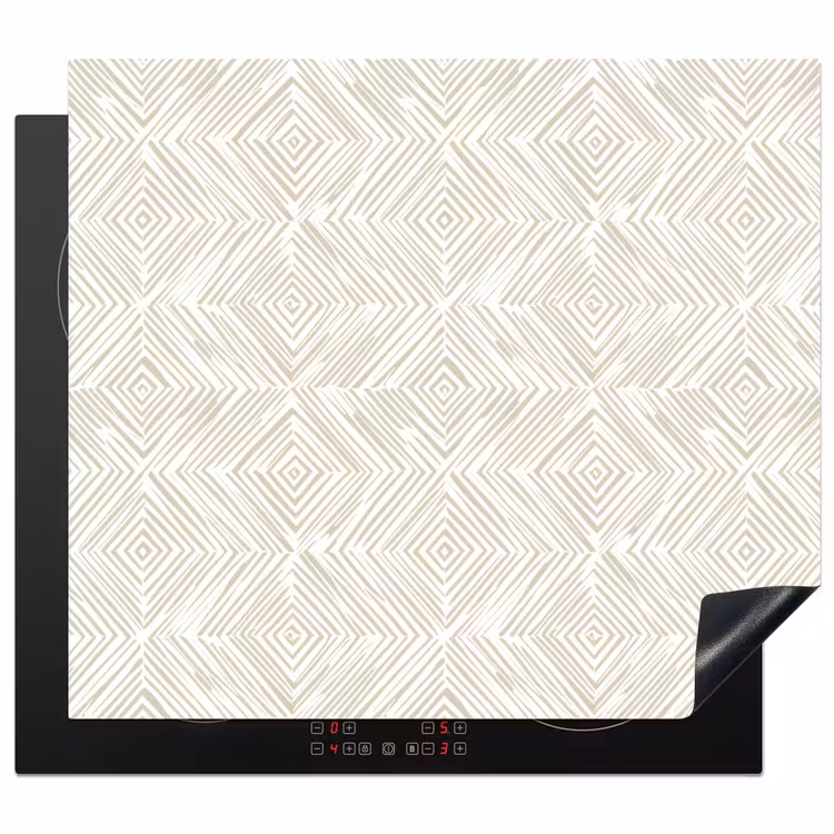 Protector de inducción - Abstracto - Diamantes - Beige — 1