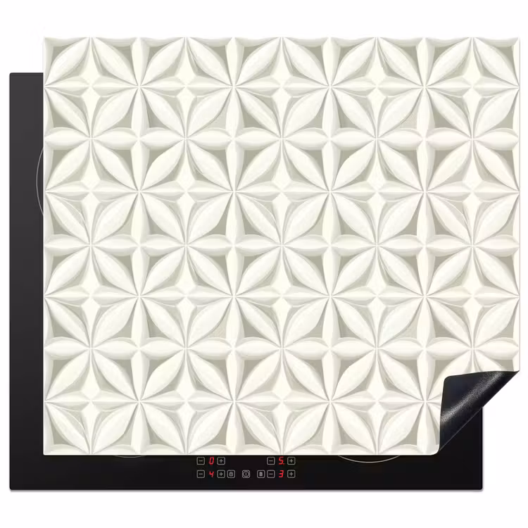Protector de inducción - Abstracto - Textura - Gris - Blanco — 1