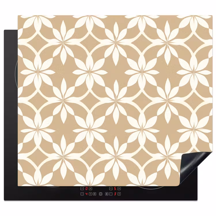 Protector de inducción - Flores - Estampado - Beige — 1