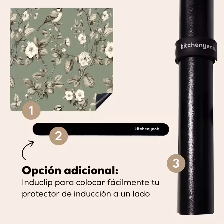 Protector de inducción - Botánico - Pájaros - Verde — 8