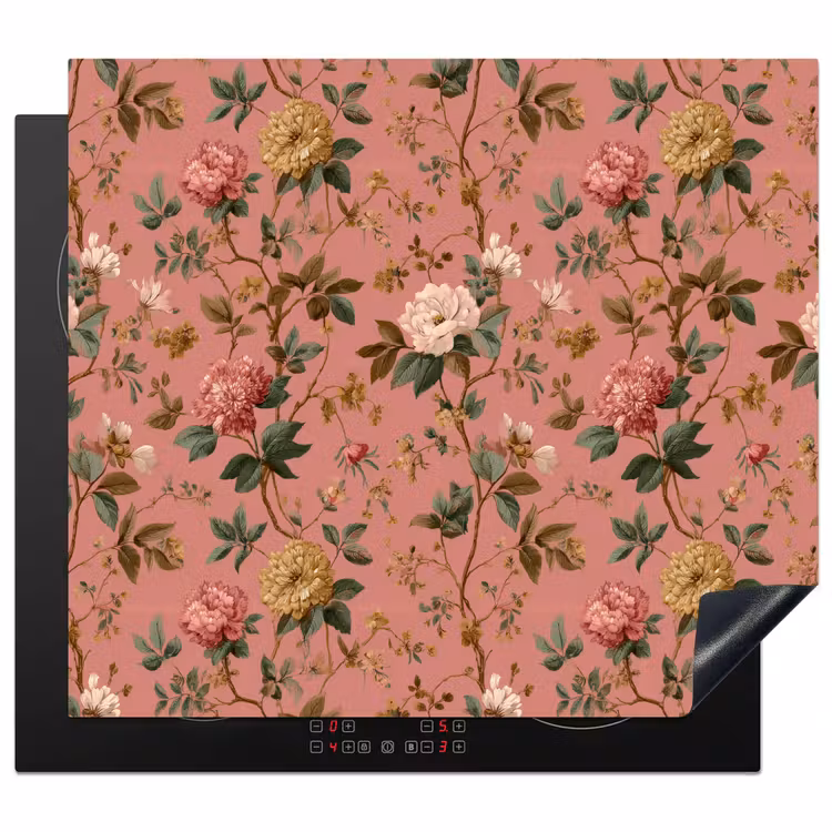 Protector de inducción - Clásico - Botánico - Rosa — 1