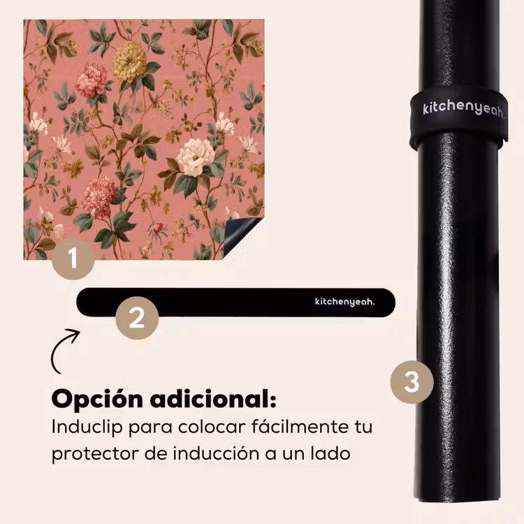 Protector de inducción - Clásico - Botánico - Rosa — 8