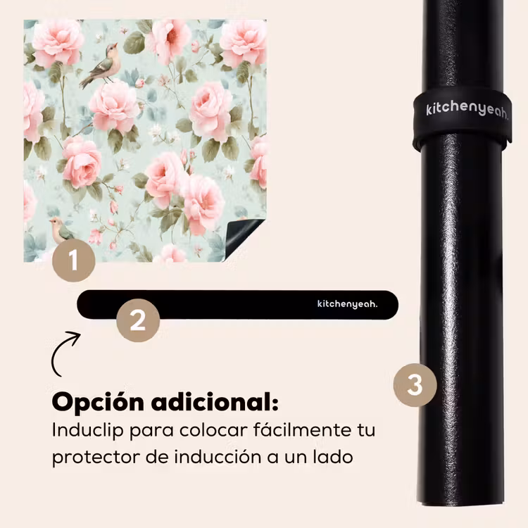 Protector de inducción - Rosas - Pájaros - Pastel - Colorido — 8