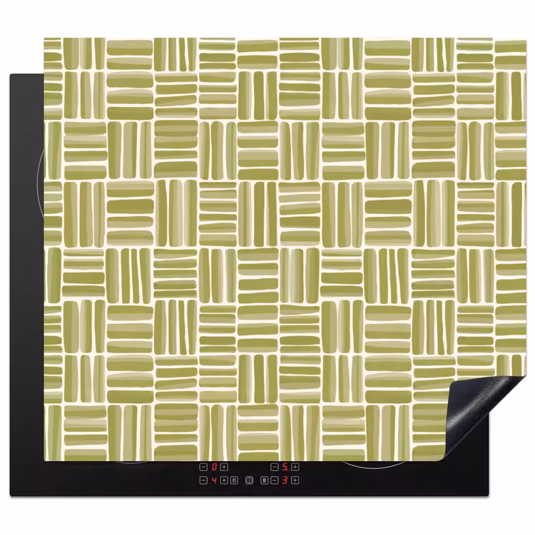 Protector de inducción - Trenza - Patrón - Verde — 1