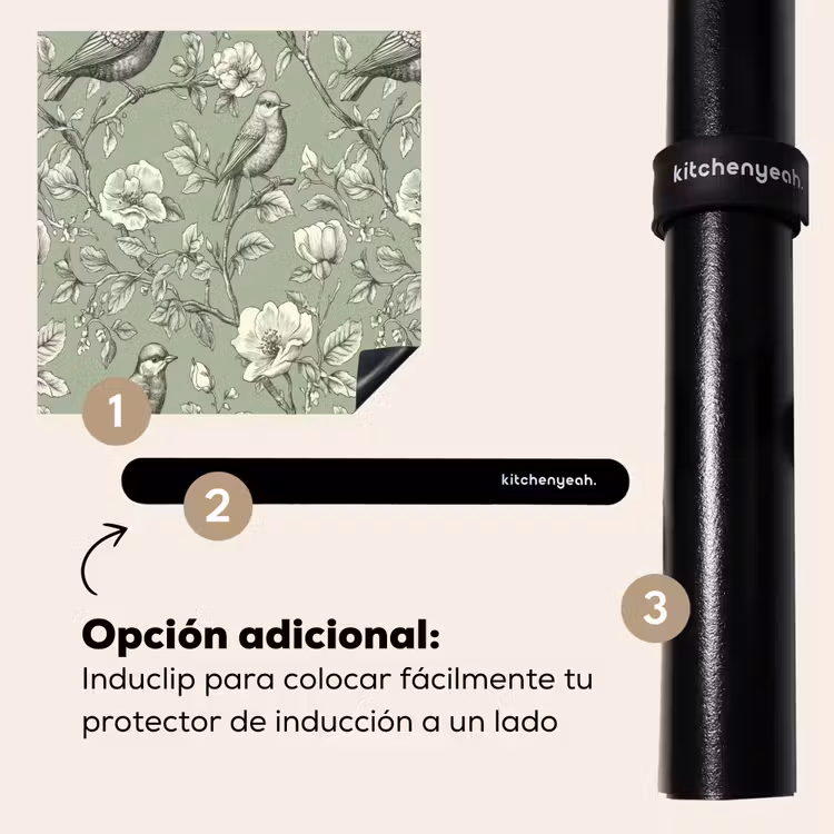 Protector de inducción - Clásico - Botánico - Verde — 8