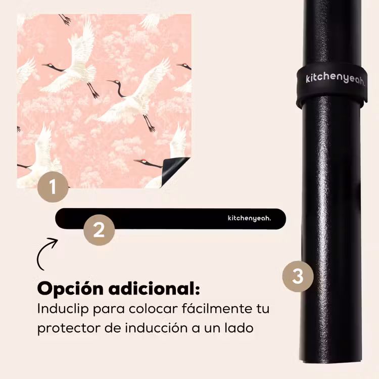 Protector de inducción - Grulla - Flor - Rosa — 8