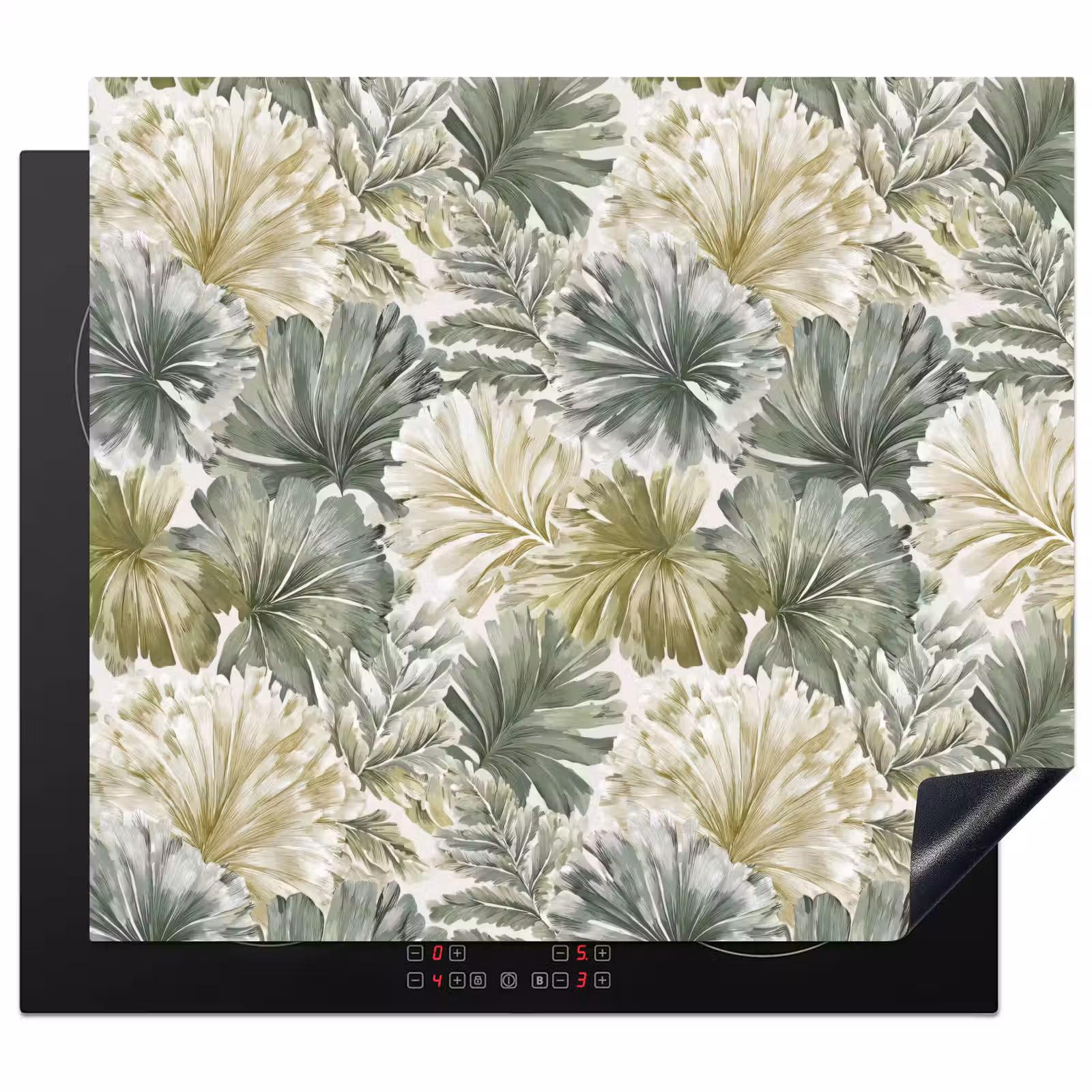 Protector de inducción - Hojas - Botánico - Verde — 1