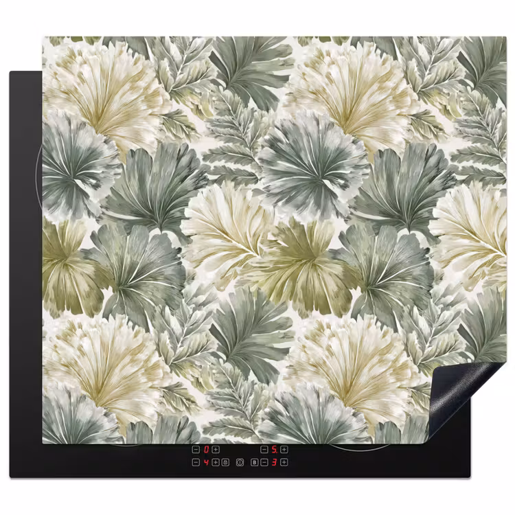 Protector de inducción - Hojas - Botánico - Verde — 1