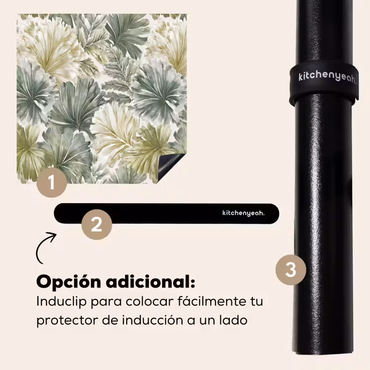 Protector de inducción - Hojas - Botánico - Verde — 8