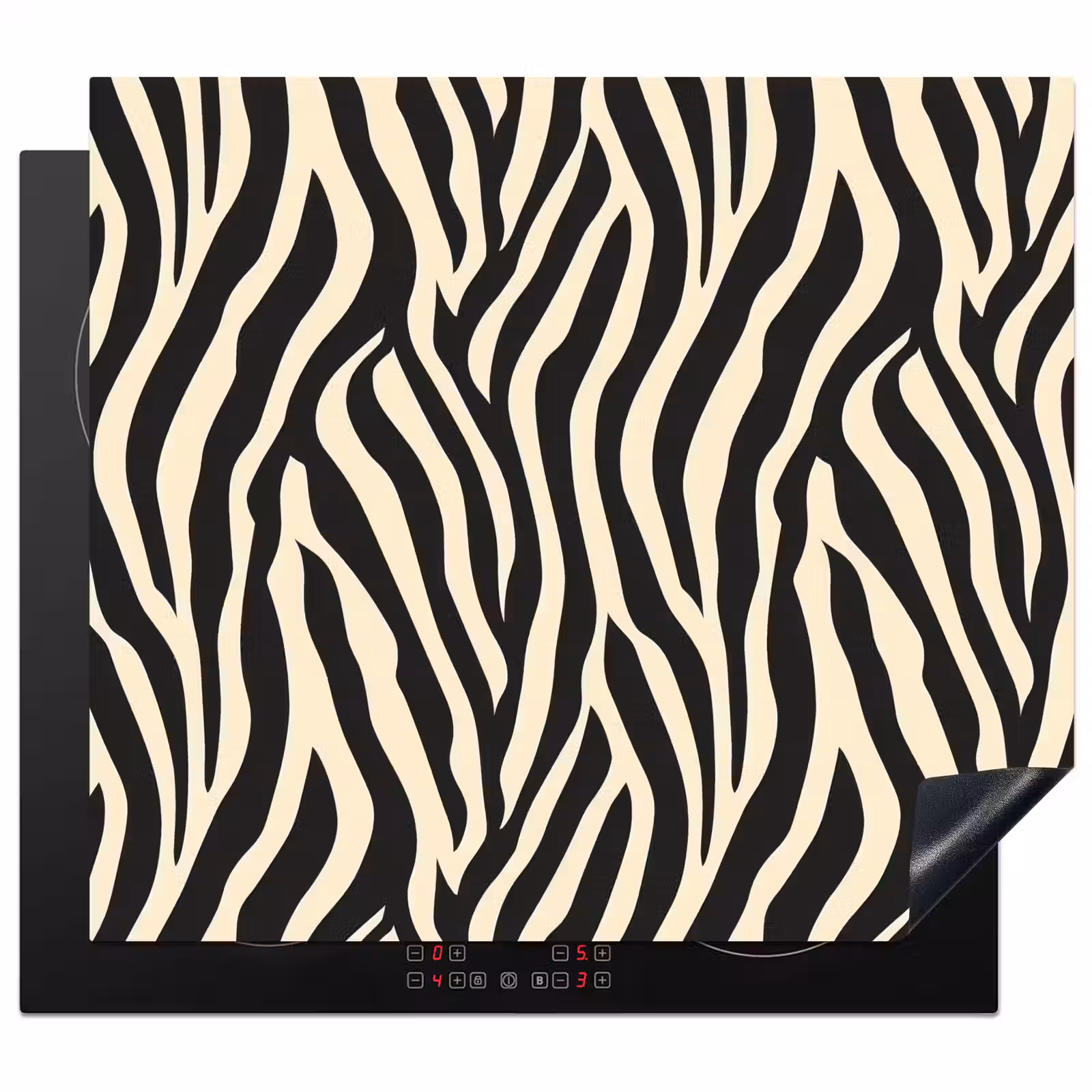 Protector de inducción - Cebra - Estampado - Clásico - Negro — 1