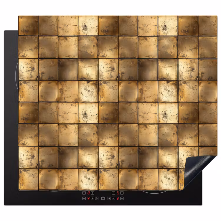 Protector de inducción - Geométrico - Baldosas - Oro — 1