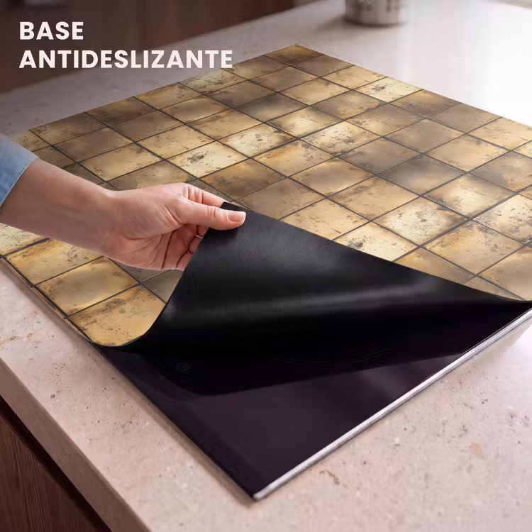 Protector de inducción - Geométrico - Baldosas - Oro — 6