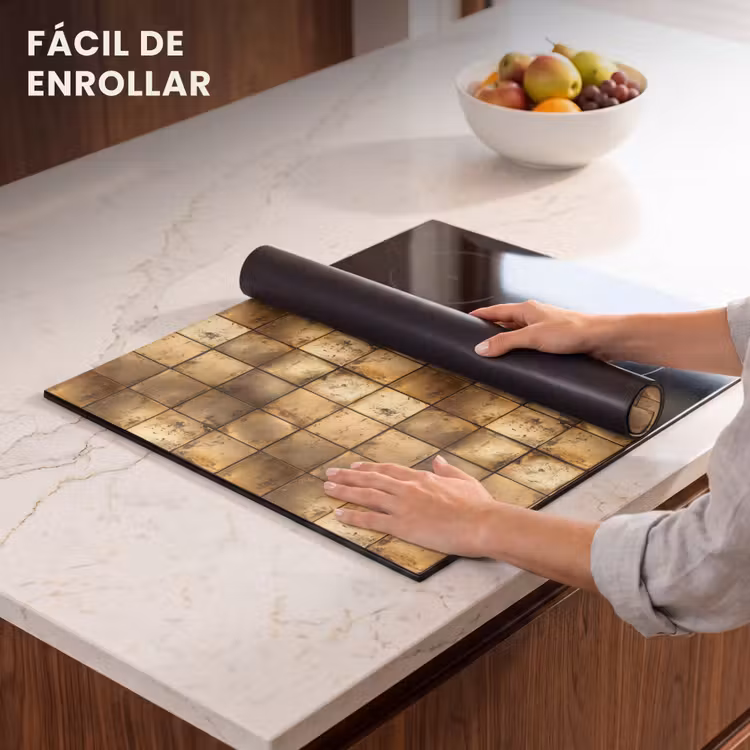 Protector de inducción - Geométrico - Baldosas - Oro — 7