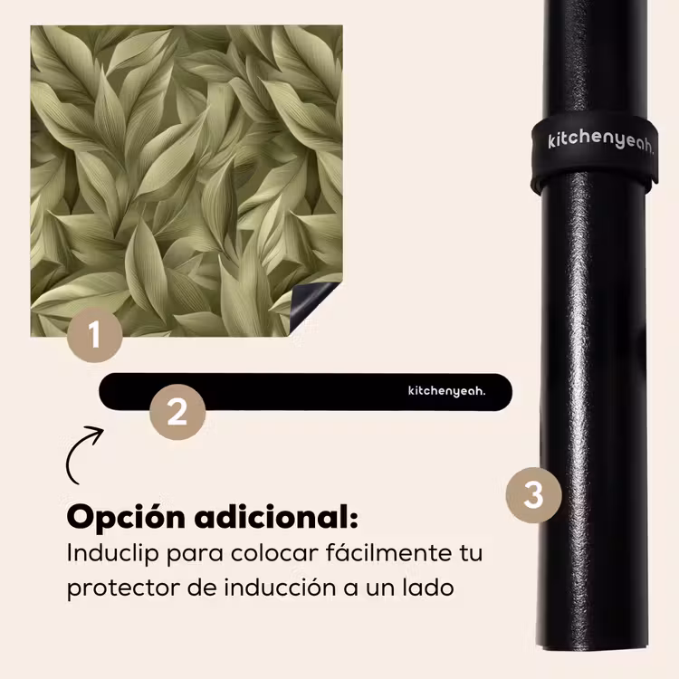 Protector de inducción - Hojas - Moderno - Verde — 8
