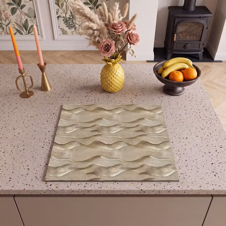 Protector de inducción - Ondas - Patrón - Oro — 3