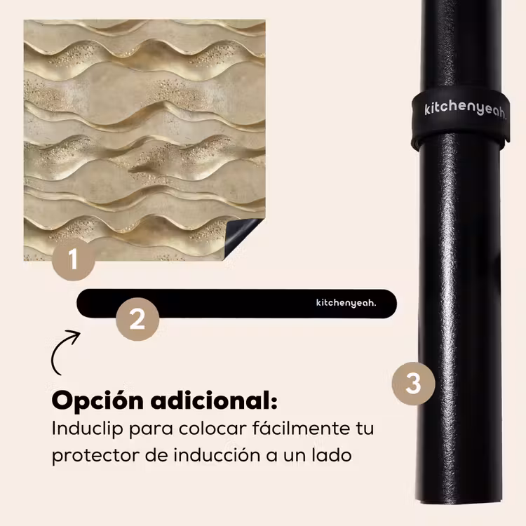 Protector de inducción - Ondas - Patrón - Oro — 8