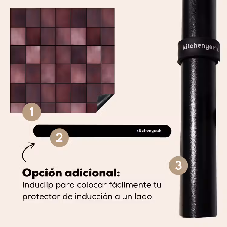 Protector de inducción - Cuadrado - Azulejo - Motivo - Morado — 8